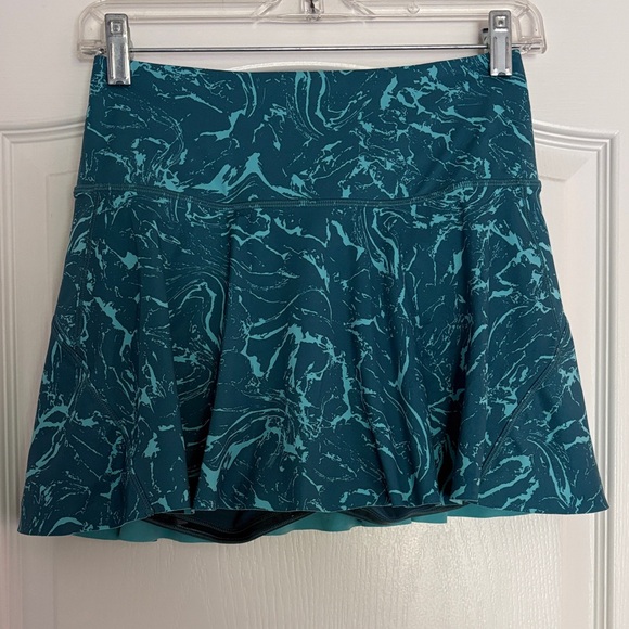 Athleta Teal Marble Skater Skirt - Picture 7 of 9